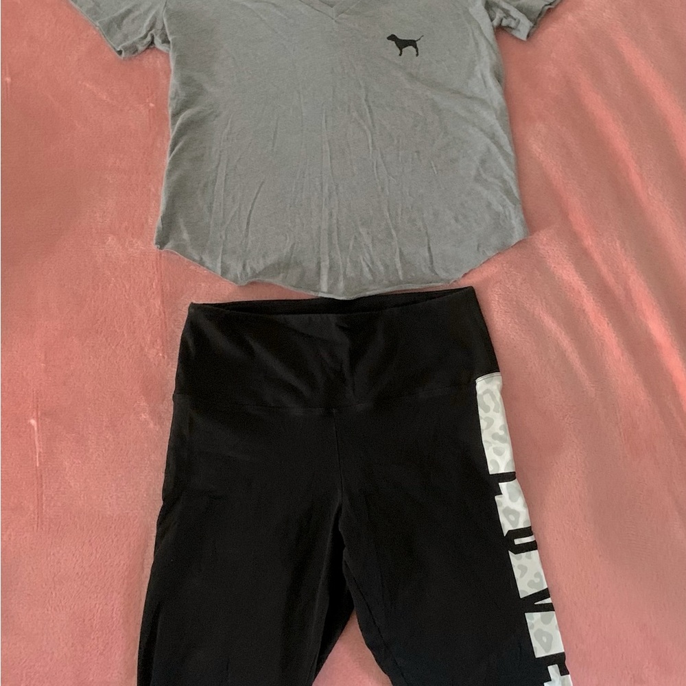 Vs PINK yoga pants+Shirt